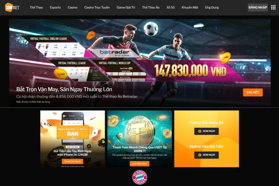 188BET là nhà cái uy tín lâu năm tại Việt Nam
